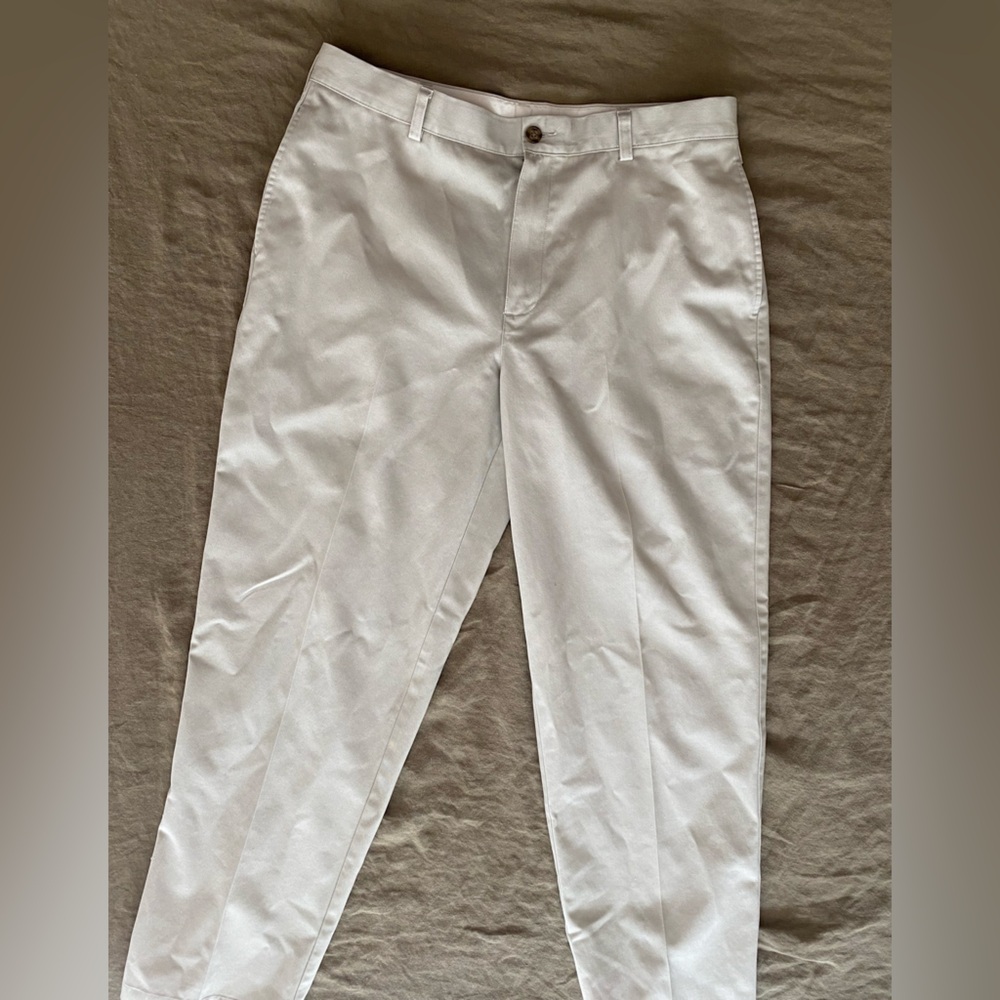 L.L. Bean Stone White Chinos Lightweight Cotton Pants